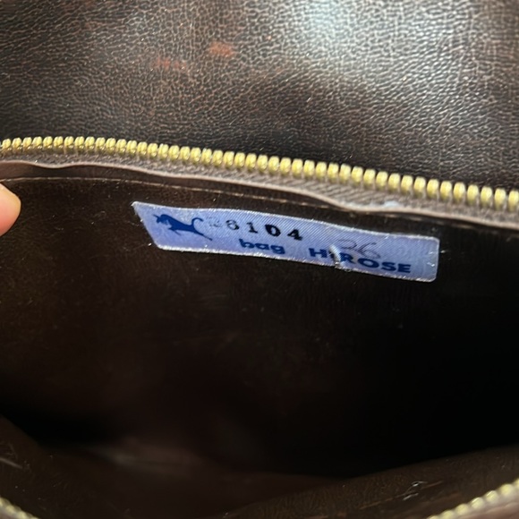 Chocolate brown VALENTINO CLUTCH with leather trim - Picture 12 of 13